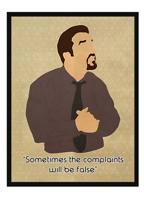 Spoil Your Wall David Brent Complaints Office Quotes Poster With Frame Multicolour 30 x 40cm