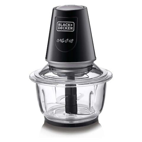 Black+Decker Vertical Chopper with Glass Bowl - 400 Watt - Black - GC430