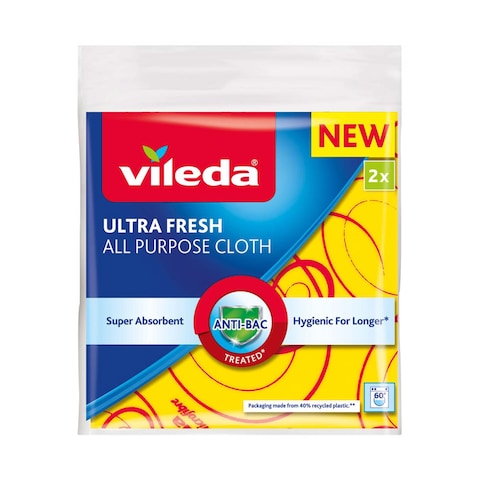 Vileda Ultra Fresh All Purpose Cloth - 2 Pieces