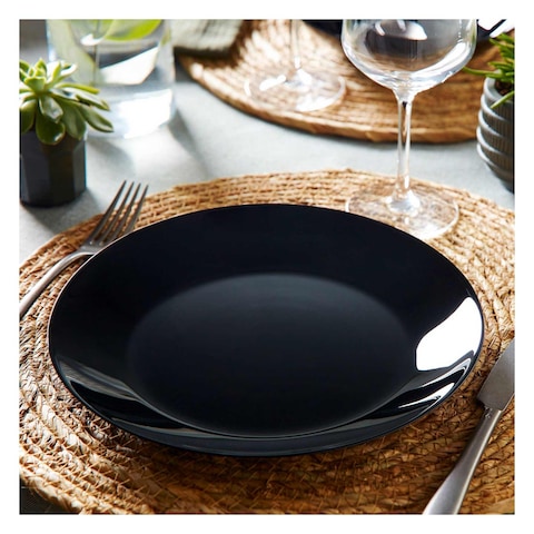 Luminarc Zelie Glass Dinner Plate 25Cm Black