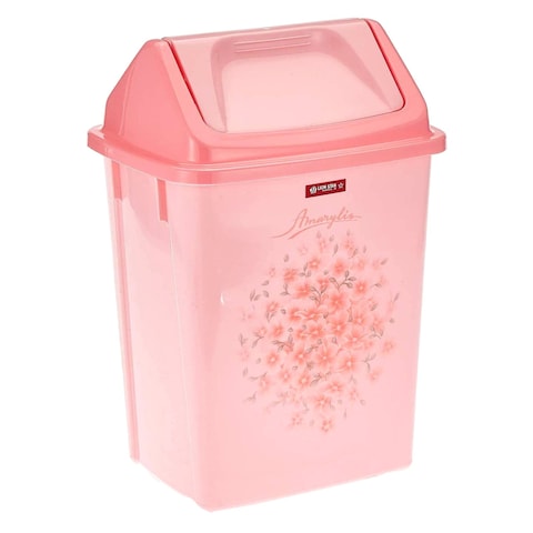 Lion Star Plastic Waste Bin Pink 10L