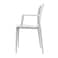 Tramontina Since 1911, Made In Brazil Sofia Gray Polypropylene And Fiberglass Chair With Arms And Solid Backrest