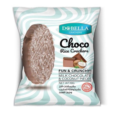 Choco Rice Crackers Milk Chocolate &amp; Coconut - 19 gram