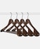 High-Grade Wide Shoulder Wooden Coat Hangers, Vintage &ndash; 10 Pack