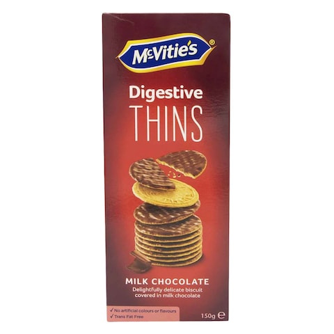 McVitie&#39;s Thins Milk Chocolate Digestive Biscuit 150g