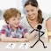 Montessori 24pcs Creativity Educational Wooden Stick Man Puzzle Game Toys Training Kids Hand-eye-Brain Coordination (Unisex)