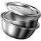 Stainless Steel Grater Basin with Vegetable Cutter and Rice Sieve, 3pcs/set Multifunctional Food Basin Bowl Food Drainer Colander Grater Slicer Set, Multifunctional Kitchen Tools