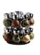 Generic Spice Jar Rack Silver/Black 8.4 X 25.4 X 8.6cm