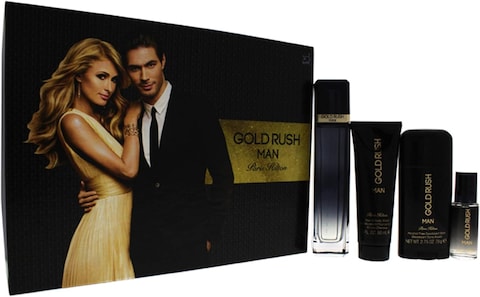 Paris Hilton Gold Rush Men Eau De Toilette 100ml + 15ml + 90ml Hair &amp; Body Wash + 78g Deodorant Stick Set