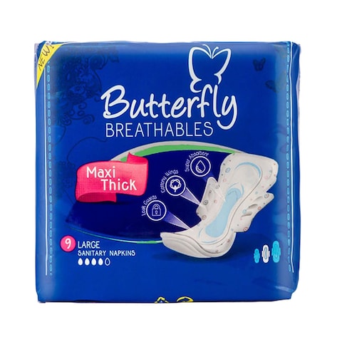 Butterfly Maxi Sanitary Napkins 9 pcs