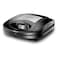 Black+Decker 2 In 1 Interchangeable Sandwich and Grill Maker 2 Slices 780 Watt - Black - TS2120-B5