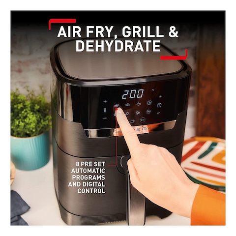 Tefal EasyFry Precision 2-In-1 Air Fryer And Grill EY505827 Black 1400W