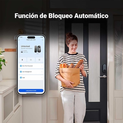 
Aqara Smart Lock U200 ,Matter Retrofit Smart Lock With Home Key Support EL-D02E, SILVER