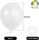 Party Time 20-Pieces 10 inches Standard White Balloons, Latex Balloons For Baby Shower, Bridal Shower, Valentine&#39;s Day, Wedding Decor &amp; Birthday Party Decoration - Party Supplies
