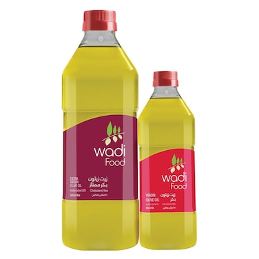 Wadi Food Extra Virgin Olive Oil - 500 ml + Virgin Olive Oil - 250 ml