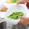 2Pcs Rice Vegetable Washing Basket Drain Basket Washing Basket Bowl for Washing Rice Vegetable Grain Pasta Fruits Washing Filter Strainer Basket Perfect Size for Storing and Straining(White)