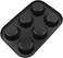 Non-Stick Bakeware 6 Cupcake mold - Grey (1 Pcs)