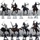 Kangkang Castle Toy, Knight Toys, Playset, Military Toys With Carrying Bags, And 250-Piece Medieval Ruins Siege Carts Help Develop Children's Intellectual Development. (Horseman)
