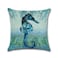 Rishahome Sea Horse Printed Cushion Cover, 45x45 cm