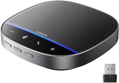 Anker PowerConf S500 Speakerphone with Zoom Rooms and Google Meet Certifications, USB-C Conference Speaker, Bluetooth Speakerphone for Conference Room, Conference Microphone with Premium Voice Pickup