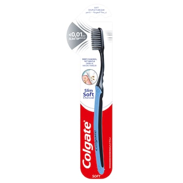 Colgate Slim Soft Black Charcoal Toothbrush 1 Pcs