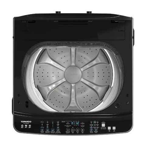Tornado Top Loading Automatic Washing Machine 15 Kg - Dark Silver - TWT-TLD15RDS