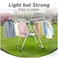 Rabos Clothes Drying Rack, Stainless Steel Gullwing Space-Saving Laundry Rack Foldable For Easy Storage