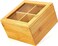 Jinou Tea Box Made with premium Quality BambooMaterial - 4 Compartment Tea Organizer - With Transparent Glass Lid