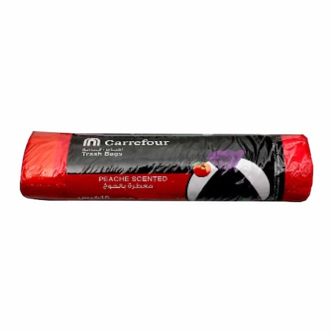 Carrefour Trash Bags, Peach, 40x50 cm - 15 Pieces