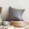 Luna Home 1 Piece 50*50cm Size, 100% Linen Cushion Cover, Solid Light Gray