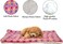 Dog blanket with cute print design, Ultra-soft pet sleeping blanket for small and medium pets, Reversible fleece blanket, Machine washable dog mat, Warm pet blanket 58 cm (Pink)