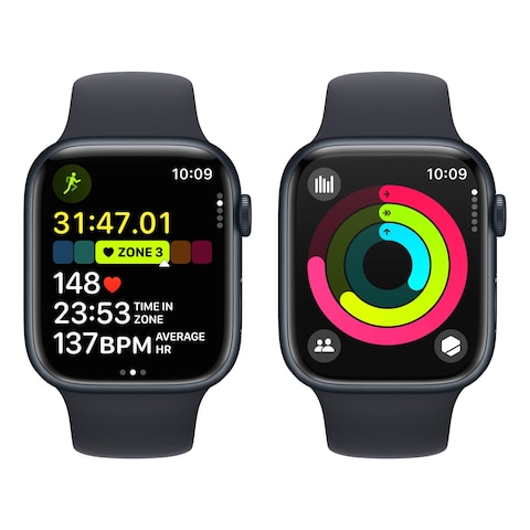 Apple Watch Series 9 GPS 45mm Midnight Aluminium Midnight Sport Band Medium/Large