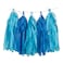 Unique- Royal &amp; Light Tissue Paper Tassel Garland 9ft