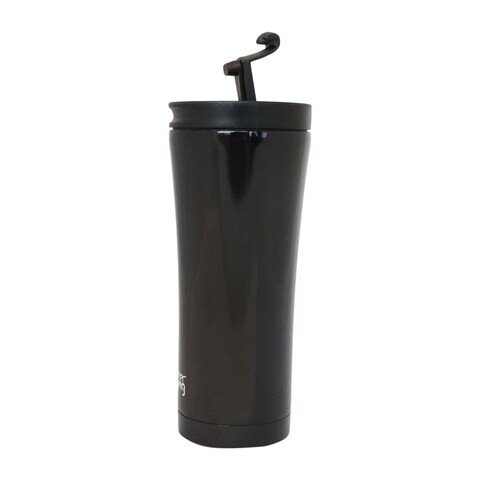 Any Morning Travel Mug, Stainless Steel Coffee Tumbler, Leakproof Travel Coffee Cup, Spillproof Travel Mugs for Hot and Cold Beverage, 15 oz, Black