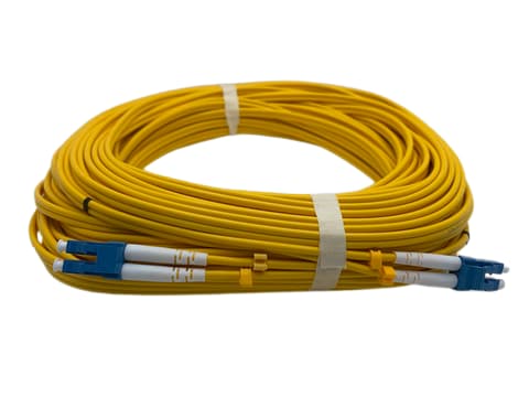 LC-LC Singlemode 9/125 3.0MM FIBER OPTIC CABLE 25M YELLOW DUPLEX