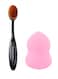 Generic 2-Piece Foundation Brush Set With Makeup Sponge Multicolour
