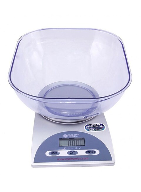 Orbit Electronic Kitchen Scale Orbit Ks02 Silver/Black/Clear