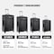 PARA JOHN 4 Pcs Travel Luggage Suitcase Trolley Set -  (16'' 20'' 24'' 28'')BLACK