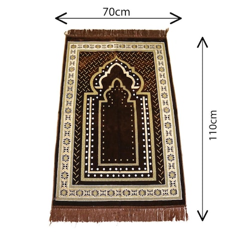 STARGOLD Traditional Turkish Prayer Mat 70x110 cm Large Portable Multicolor Islamic Prayer Rug, Janamaz Sajjadah For Men And Women