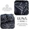 Luna Home King Size 6 Pieces, Black With Grey Geometric Design Duvet Cover Set