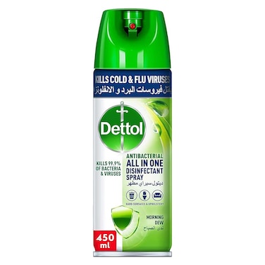 Dettol Disinfectant Spray, Morning Dew - 450 ml