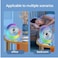Multifunctional Colorful Desktop Small fan, Portable Floor Mounted Fan With Light, USB Charging Personal Fan, Air Circulation Fan, 5-light, Large Capacity Battery