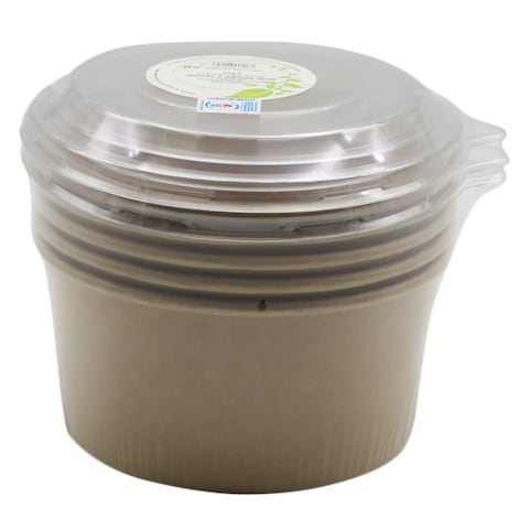 Let&#39;s Party Kraft Round Salad Bowl 1000ml