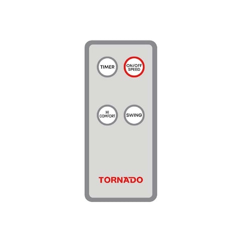 Tornado Wall Fan with Remote 18-inch 4 Blades - Dark Grey - EPS-18RG