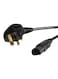 Generic UK Plug To Iec Cable Mains Power Kettle Lead Pc TV Black