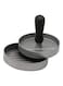 Generic Round Shape Hamburger Press Aluminum Alloy 11 cm Hamburger Meat Beef Grill Burger Press Patty Maker Mold 1 Set -Black