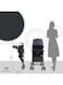 Moon Strek Stroller, Dark Grey/Black