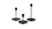 Generic Candlestick, Set Of 3, Black