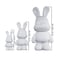 DIY MONEY SAVING COOL BUNNY (8.6 inch - 23 cm) ACRYLIC FLOW POUR PAINT SET COLORS: Light-Pink, Silver, Black. Dubai Drip Arts and Crafts.