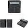 DMK Power DMK-DC03 LP-E12 Fast Dual Digital Battery Charger Compatible with LP-E12 EOS M M2 M10 M50 M100 EOS 100D EOS Rebel SL1 EOS KISS X7 PowerShot SX70 HS